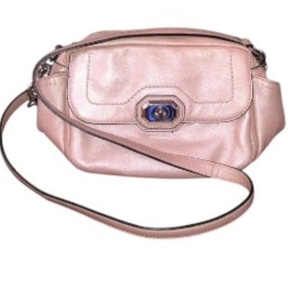 COACH Campbell Abby Turnlock Pink Shimmer Crossbody Camera Bag  -  F24823 - Picture 7 of 7
